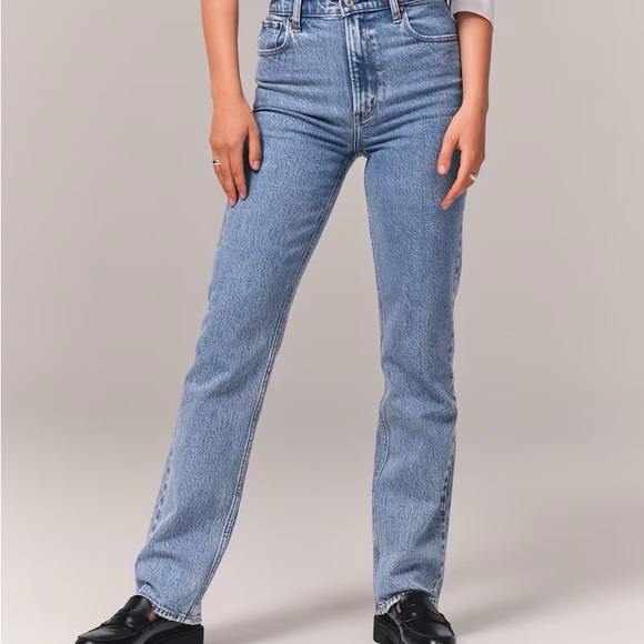 Abercrombie 90s Ultra high rise straight jean - size 32/14 Short - Picture 6 of 7